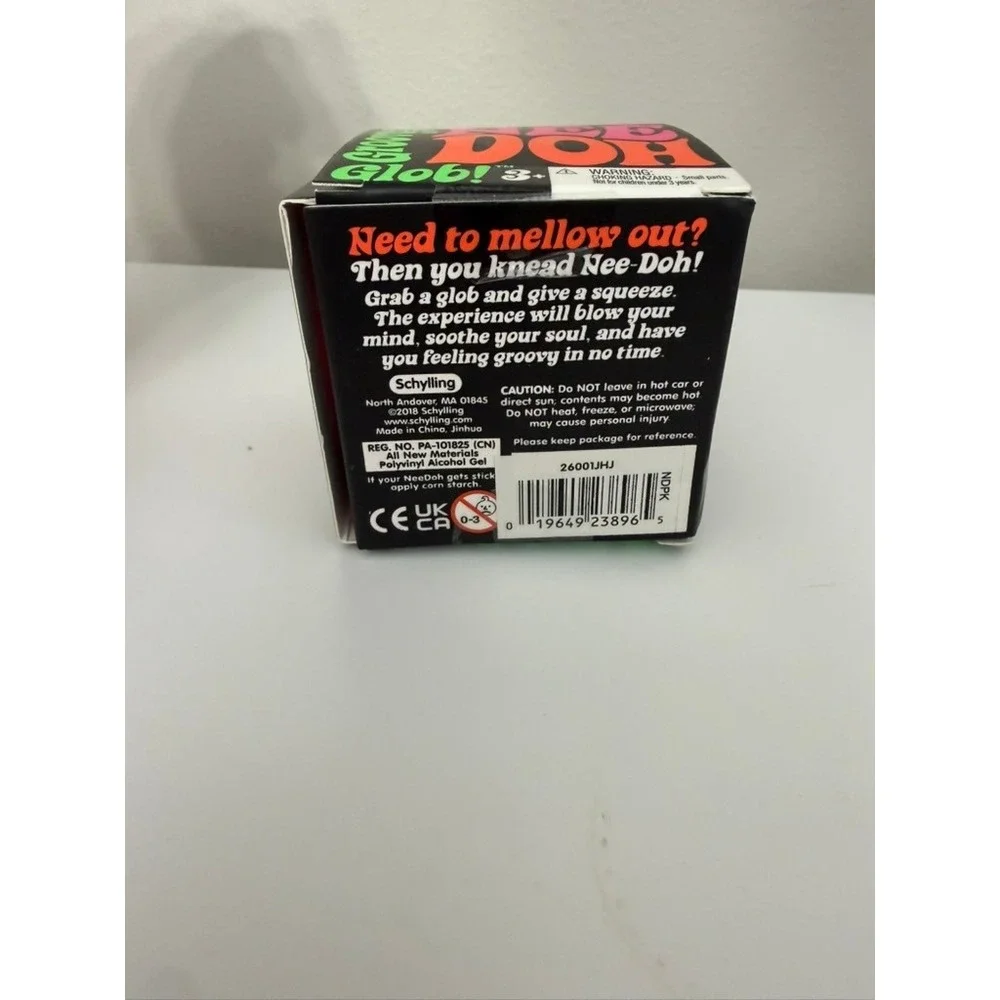 Schylling NeeDoh Stress Ball Kids Adults OS Pink Groovy Glob Fidget Toy NWT